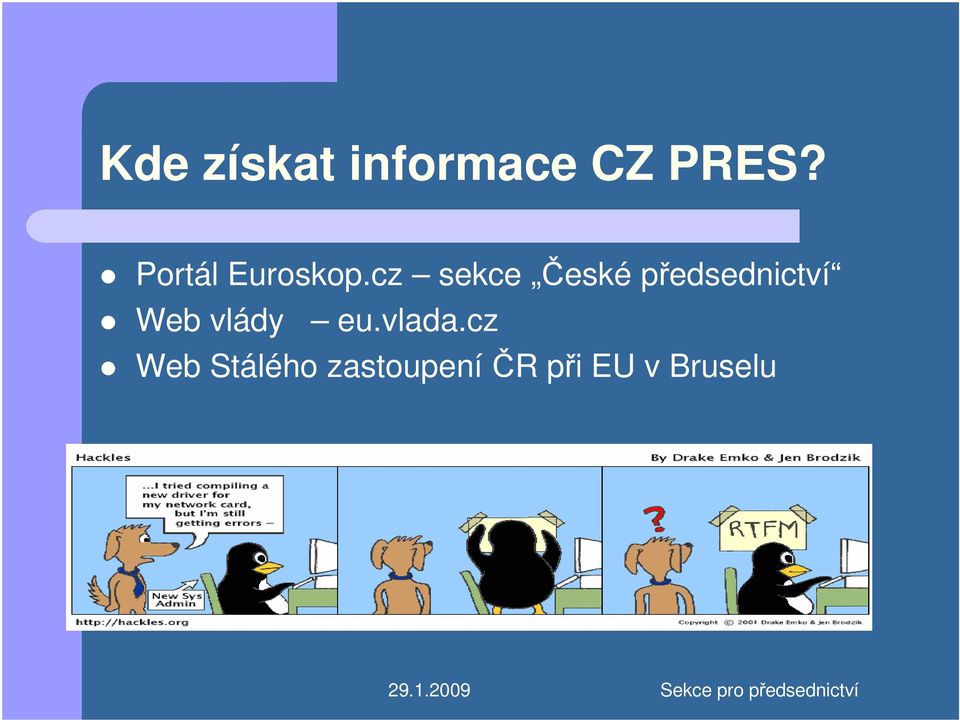 cz sekce České předsednictví Web