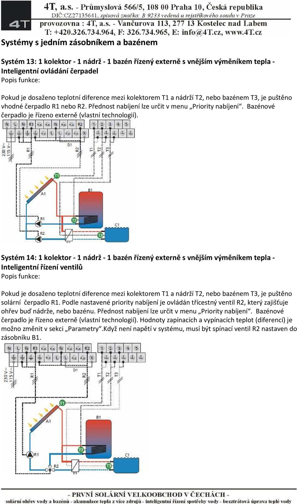 Bazénové čerpadlo je řízeno externě (vlastní technologií).