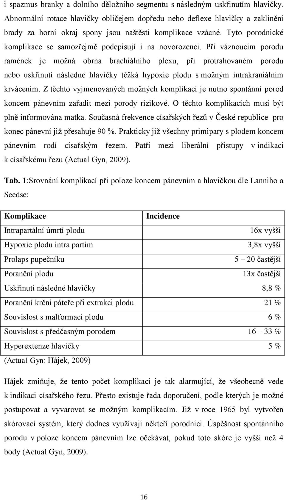 Tyto porodnické komplikace se samozřejmě podepisují i na novorozenci.