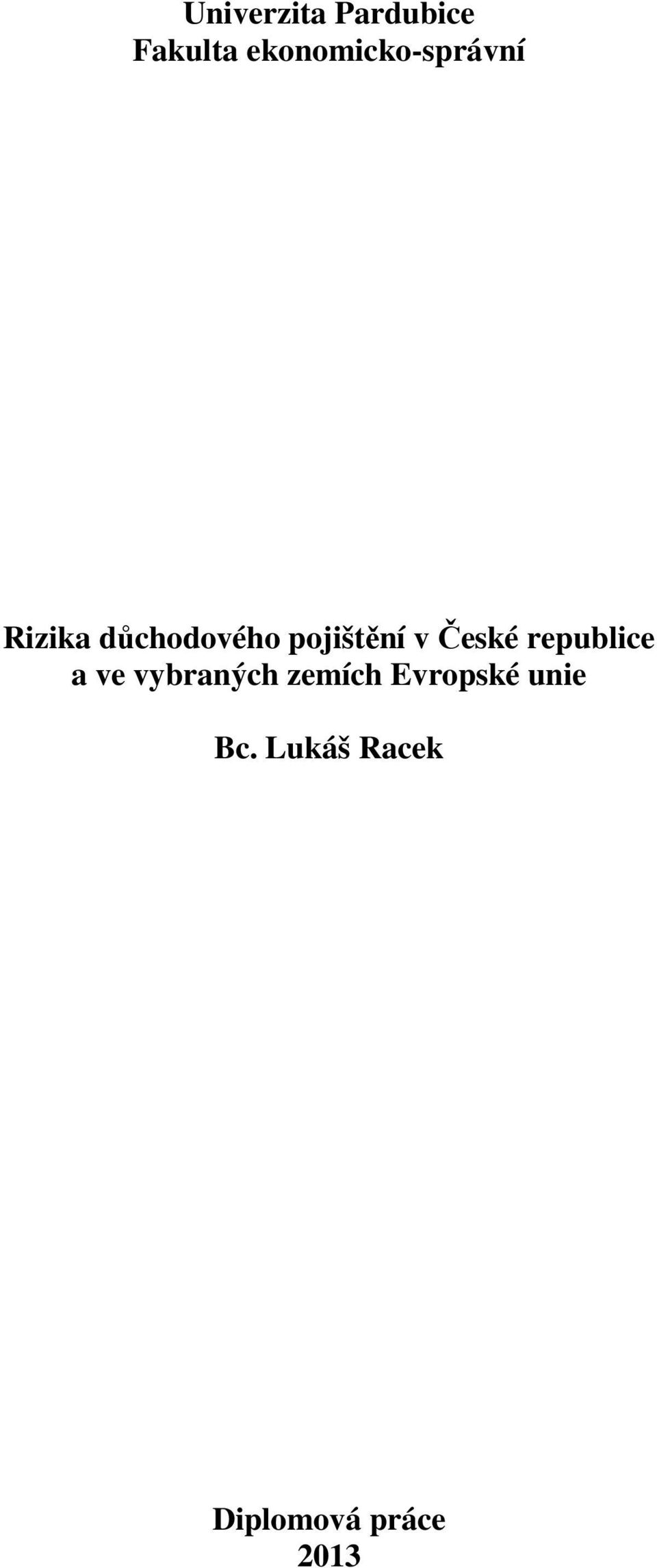 pojištění v České republice a ve