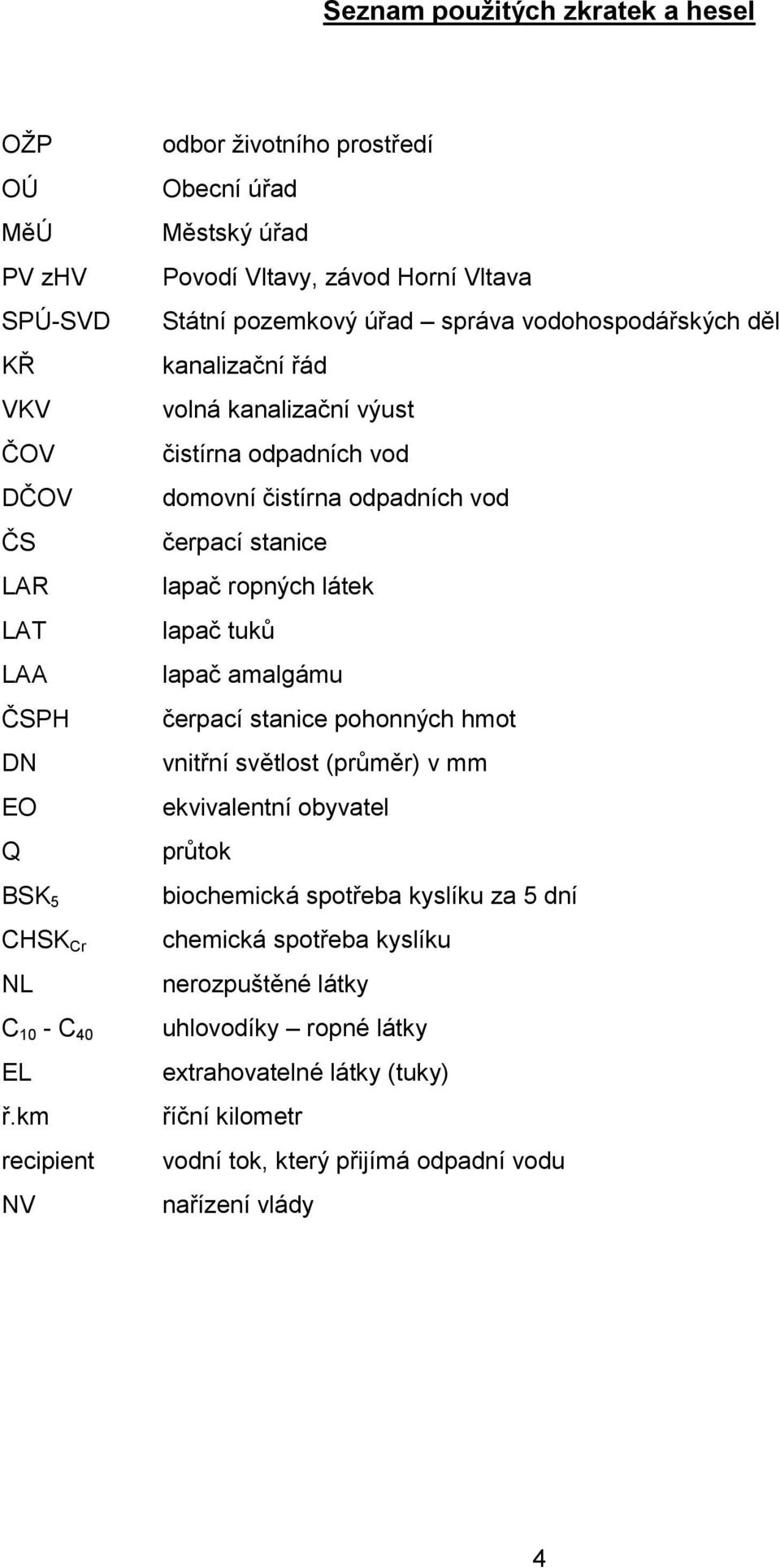 kanalizační výust čistírna odpadních vod domovní čistírna odpadních vod čerpací stanice lapač ropných látek lapač tuků lapač amalgámu čerpací stanice pohonných hmot vnitřní světlost