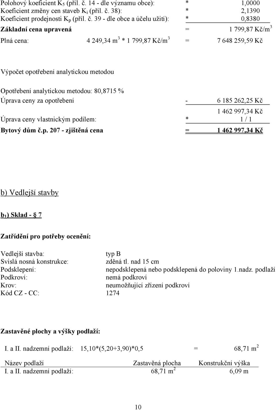 38): * 2,1390 Koeficient prodejnosti K p (příl. č.