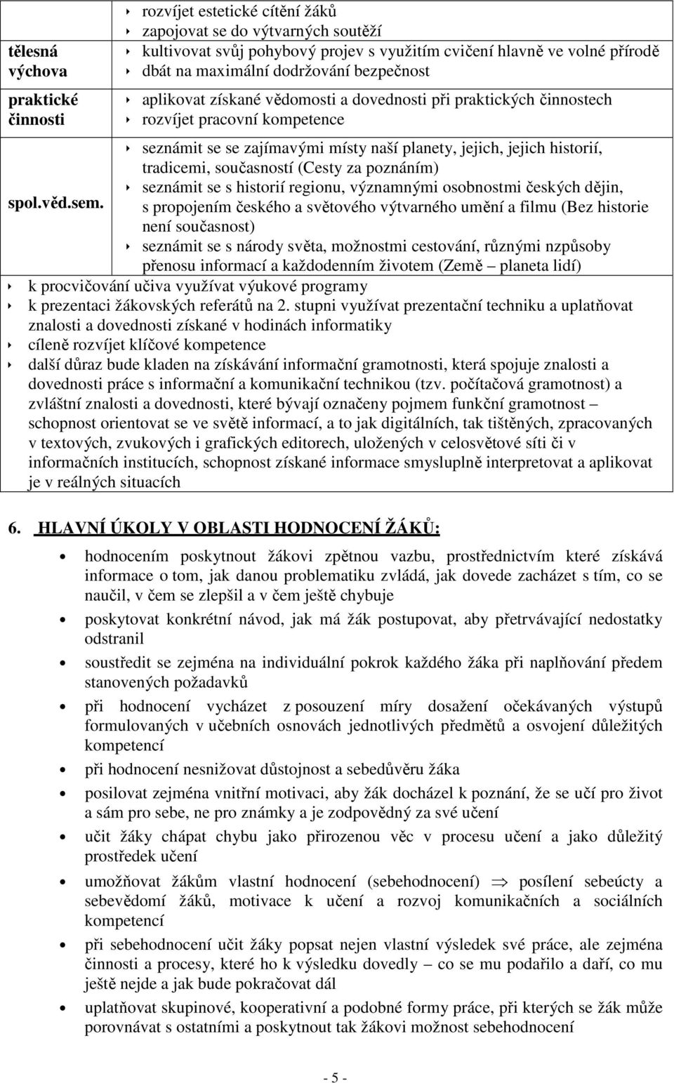 tradicemi, současností (Cesty za poznáním) seznámit se s historií regionu, významnými osobnostmi českých dějin, spol.věd.sem.