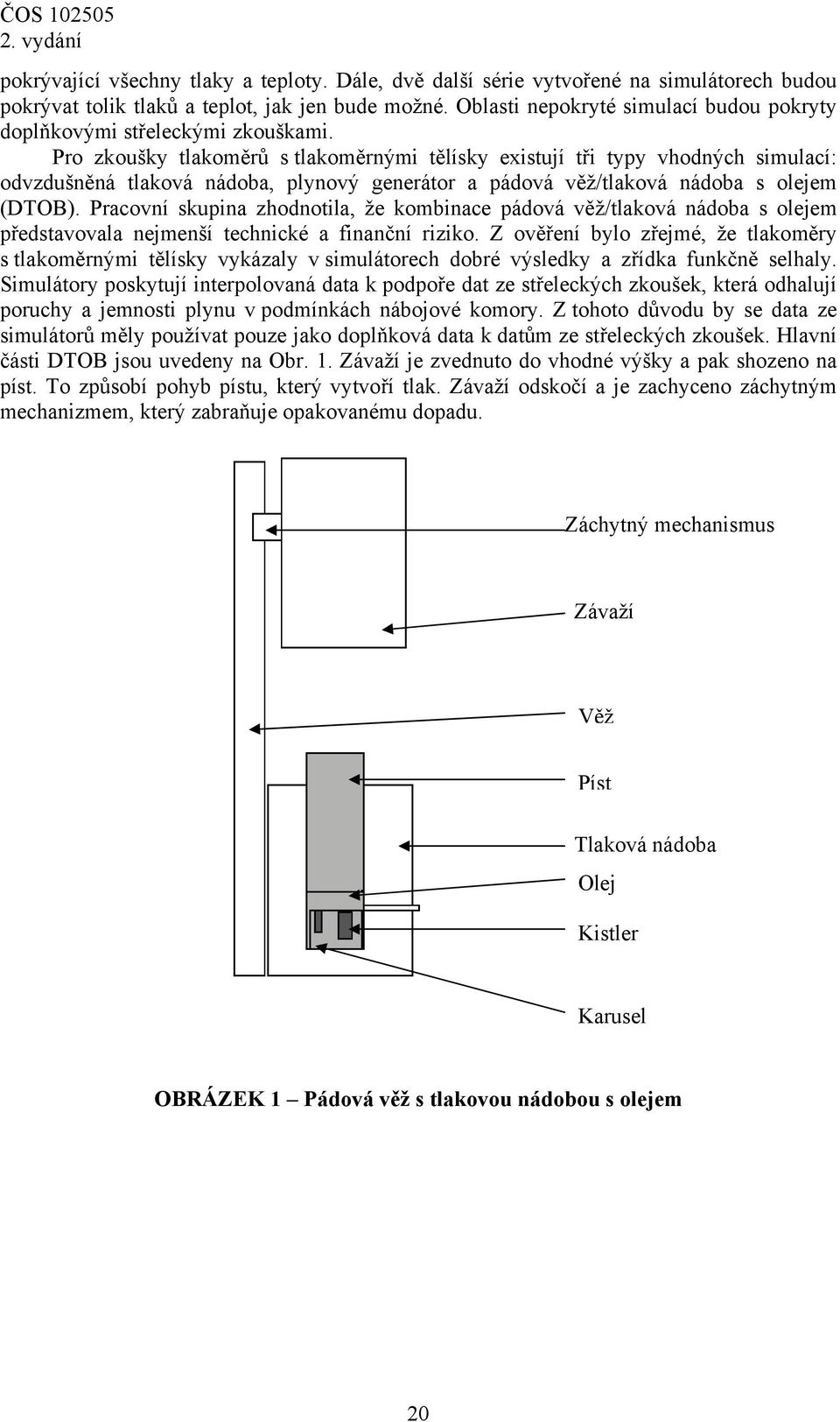 Pro zkoušky tlakoměrů s tlakoměrnými tělísky existují tři typy vhodných simulací: odvzdušněná tlaková nádoba, plynový generátor a pádová věž/tlaková nádoba s olejem (DTOB).