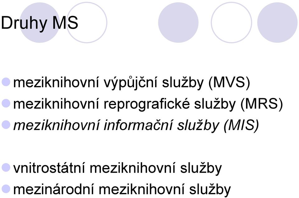 meziknihovní informační služby (MIS)