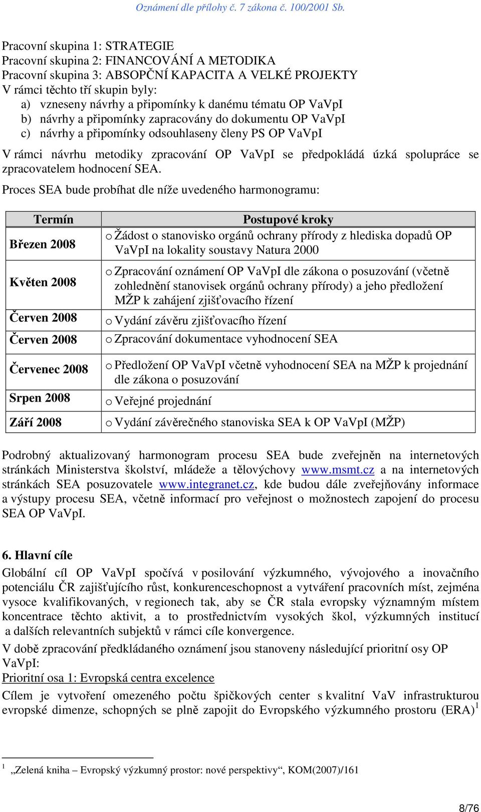 spolupráce se zpracovatelem hodnocení SEA.