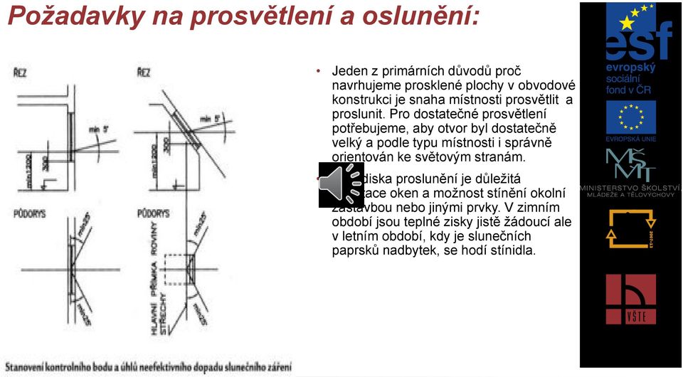 Pro dostatečné prosvětlení potřebujeme, aby otvor byl dostatečně velký a podle typu místnosti i správně orientován ke světovým