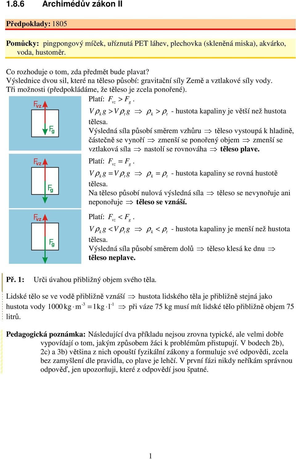 1.8.6 Archimédův zákon II - PDF Stažení zdarma