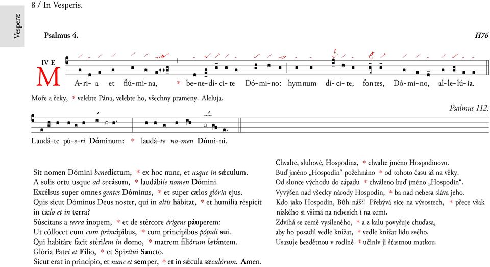 A solis ortu usque ad occásum, laudábile nomen Dómi. Excélsus super omnes gentes Dómus, super cælos glória ejus. Quis sicut Dómus Deus noster, qui altis hábitat, humília réspicit cælo terra?