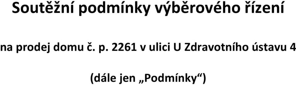 odej domu č. p.