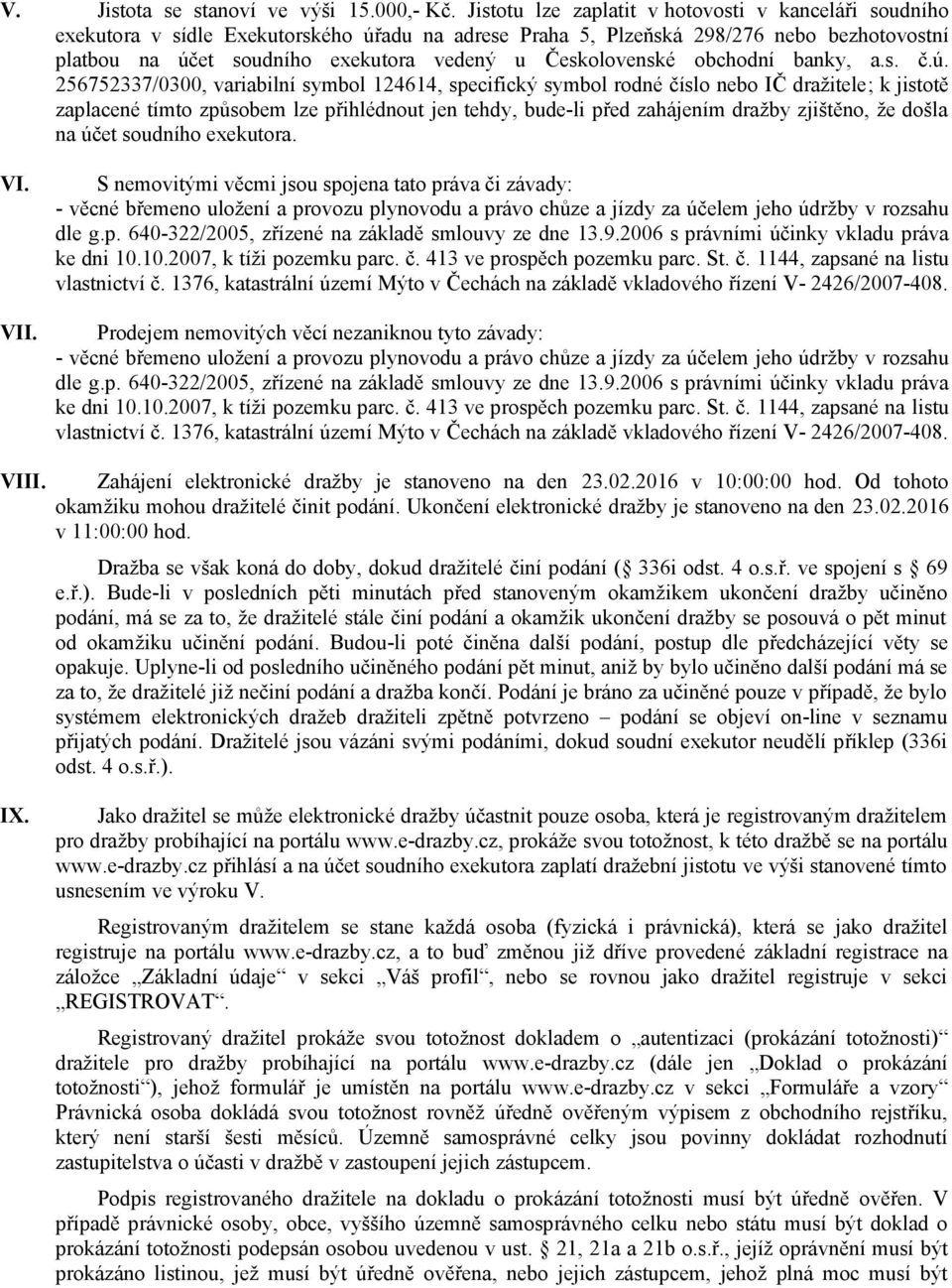 Českolovenské obchodní banky, a.s. č.ú.