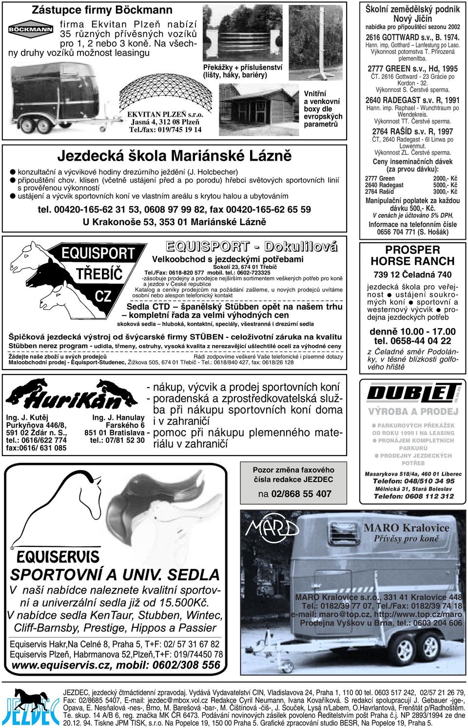 (J. Holcbecher) připouštění chov.