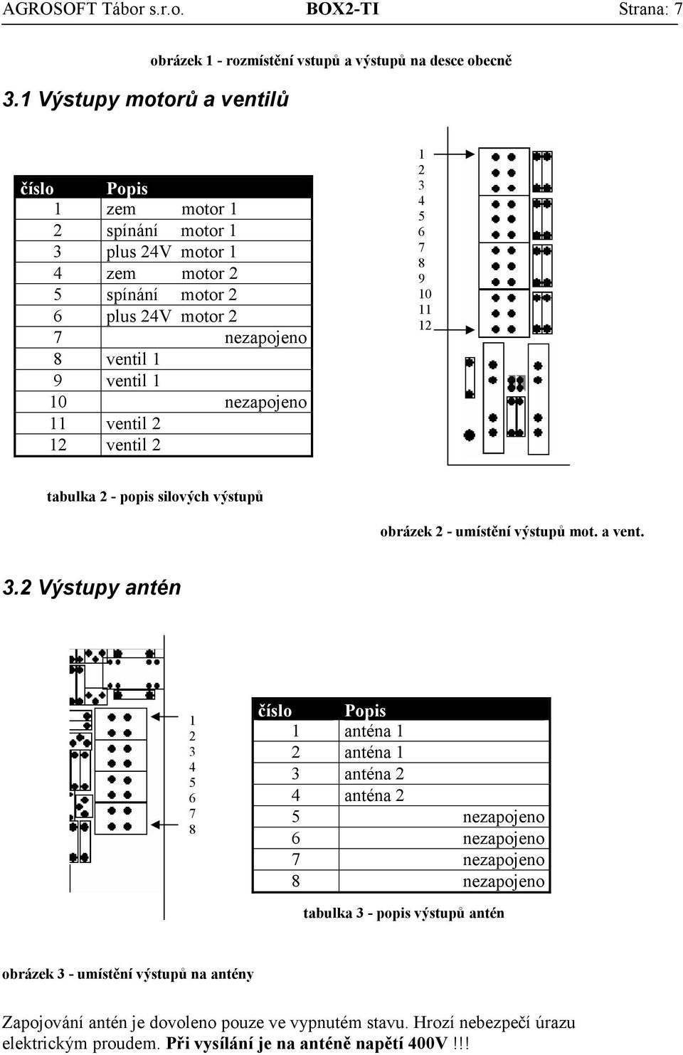 motor 2 7 nezapojeno 8 ventil 1 9 ventil 1 10 nezapojeno 11 ventil 2 12 ventil 2 1 2 3 