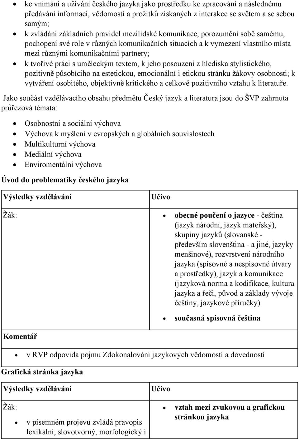 uměleckým textem, k jeho posouzení z hlediska stylistického, pozitivně působícího na estetickou, emocionální i etickou stránku žákovy osobnosti; k vytváření osobitého, objektivně kritického a celkově