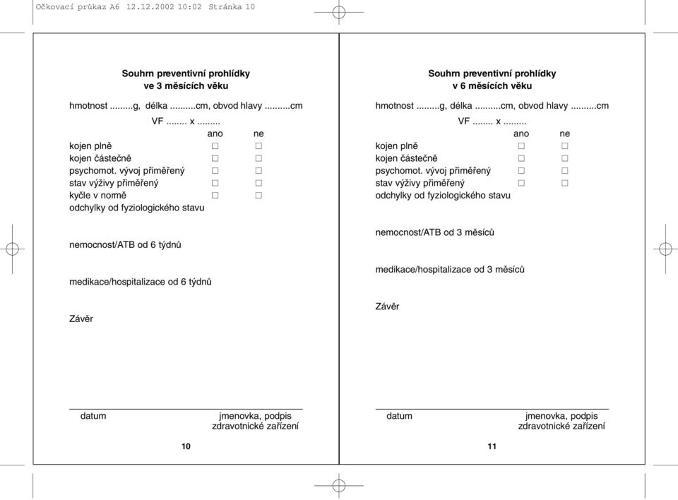 .. kojen plnû kojen ãásteãnû kyãle v normû nemocnost/atb od 6 t dnû medikace/hospitalizace od 6