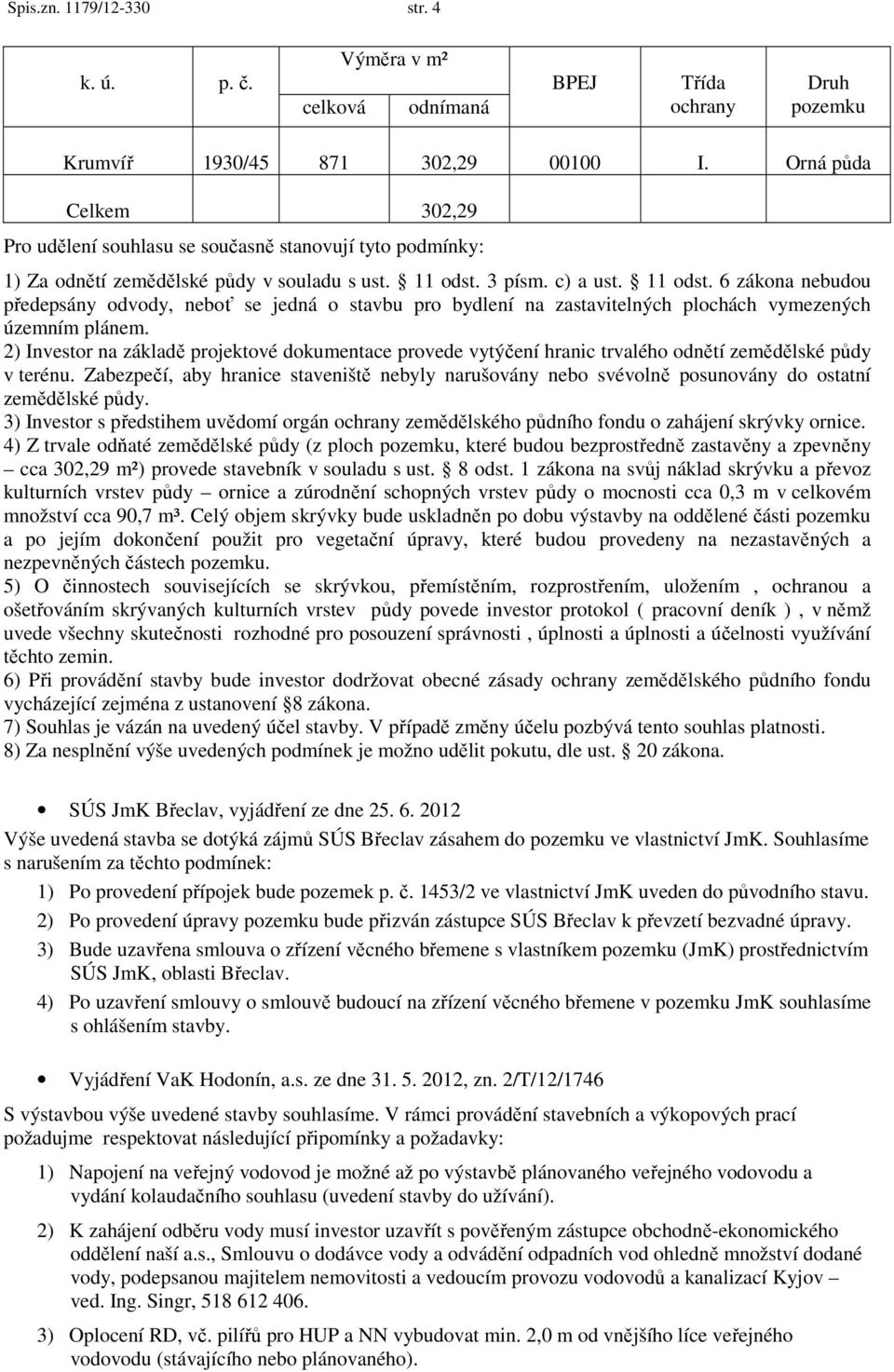 3 písm. c) a ust. 11 odst. 6 zákona nebudou předepsány odvody, neboť se jedná o stavbu pro bydlení na zastavitelných plochách vymezených územním plánem.