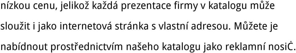 stránka s vlastní adresou.