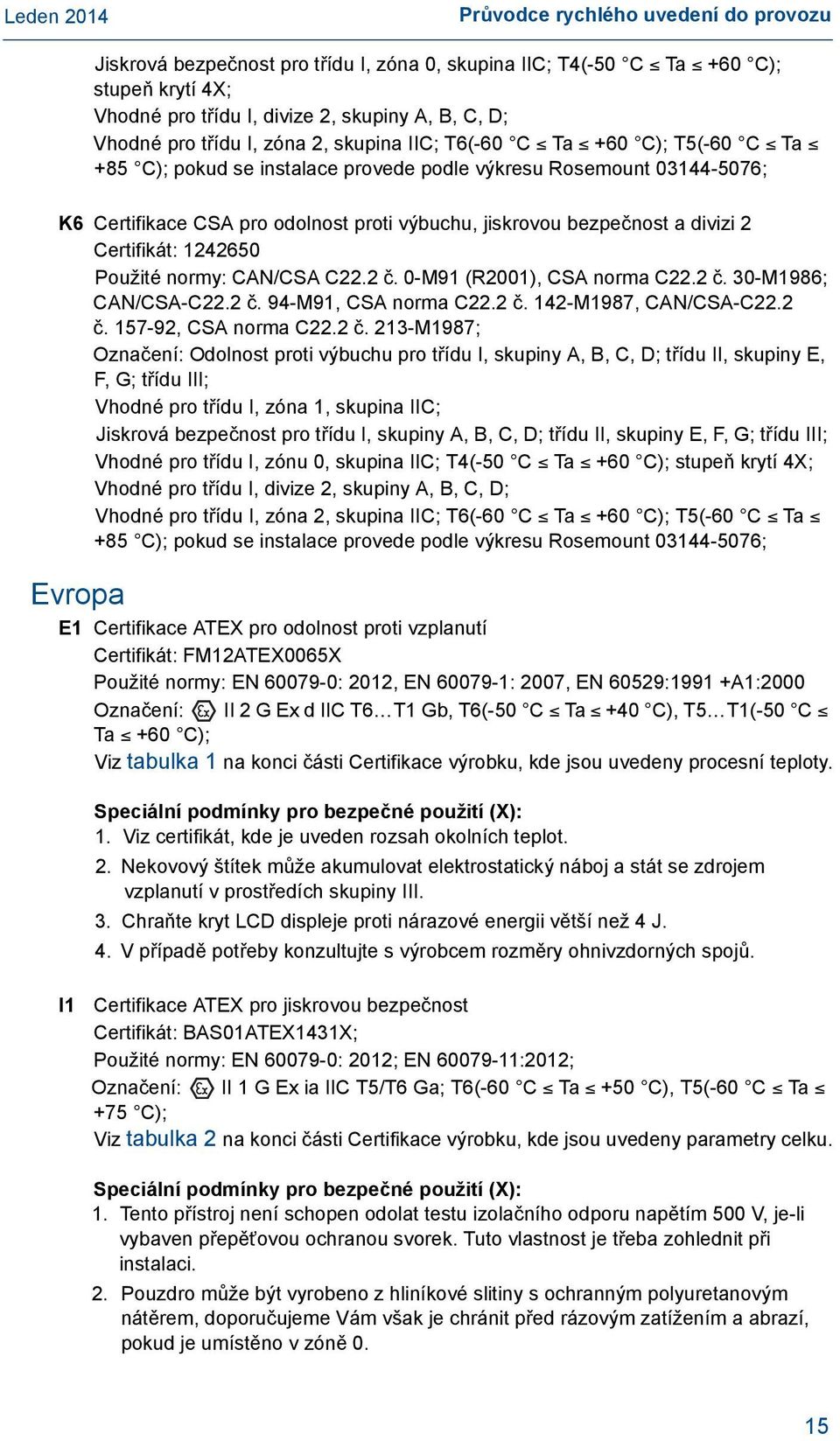 divizi 2 Certifikát: 1242650 Použité normy: CAN/CSA C22.2 č. 0-M91 (R2001), CSA norma C22.2 č. 30-M1986; CAN/CSA-C22.2 č. 94-M91, CSA norma C22.2 č. 142-M1987, CAN/CSA-C22.2 č. 157-92, CSA norma C22.