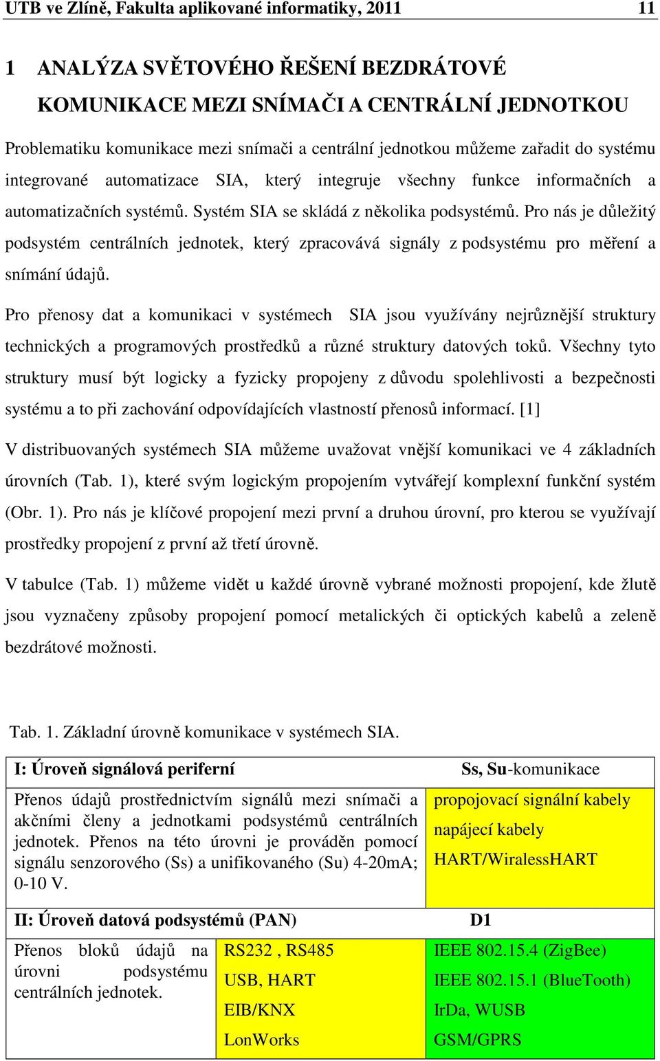 Pro nás je důležitý podsystém centrálních jednotek, který zpracovává signály z podsystému pro měření a snímání údajů.