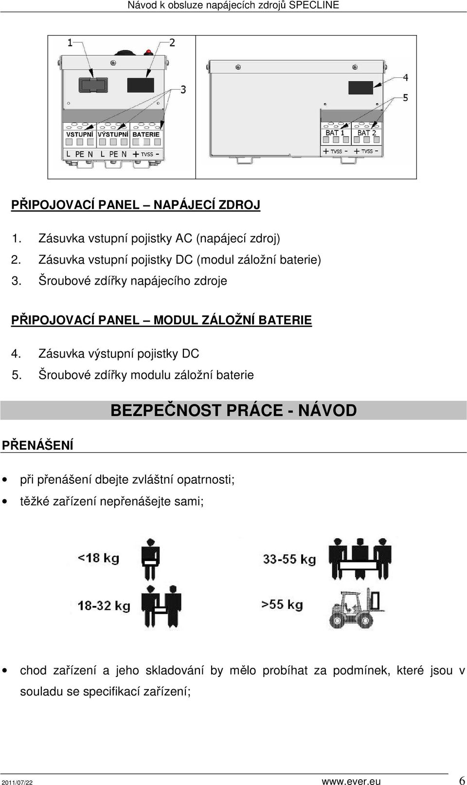 Zásuvka výstupní pojistky DC 5.