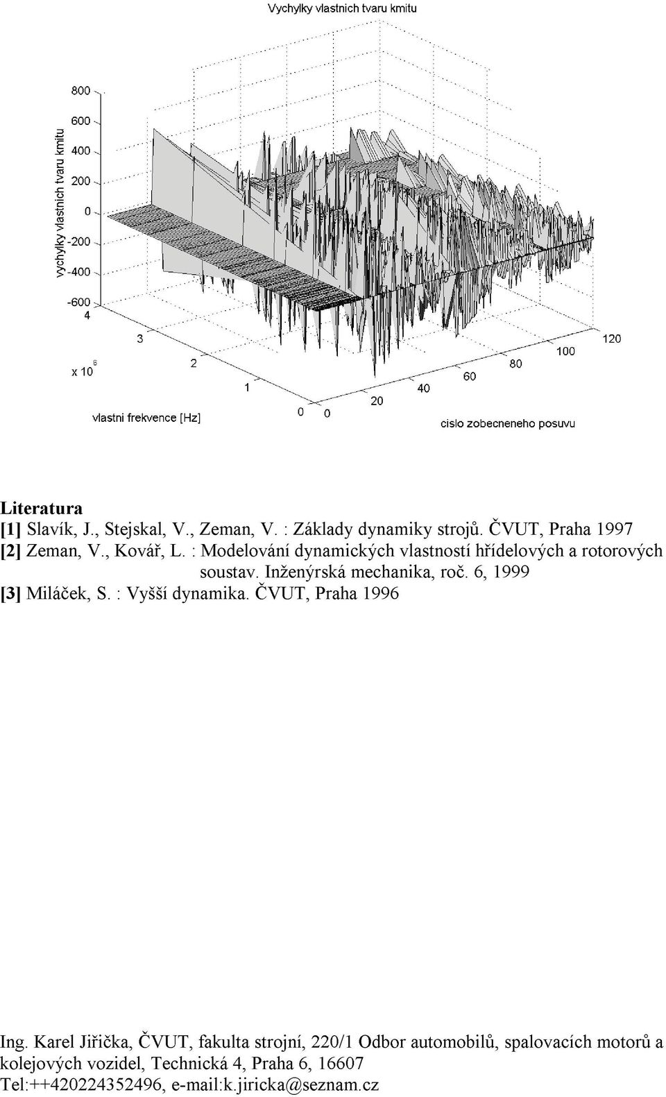 6, 1999 [3] Mláče, S. : Vyšší dynm. ČVU, Ph 1996 ng.