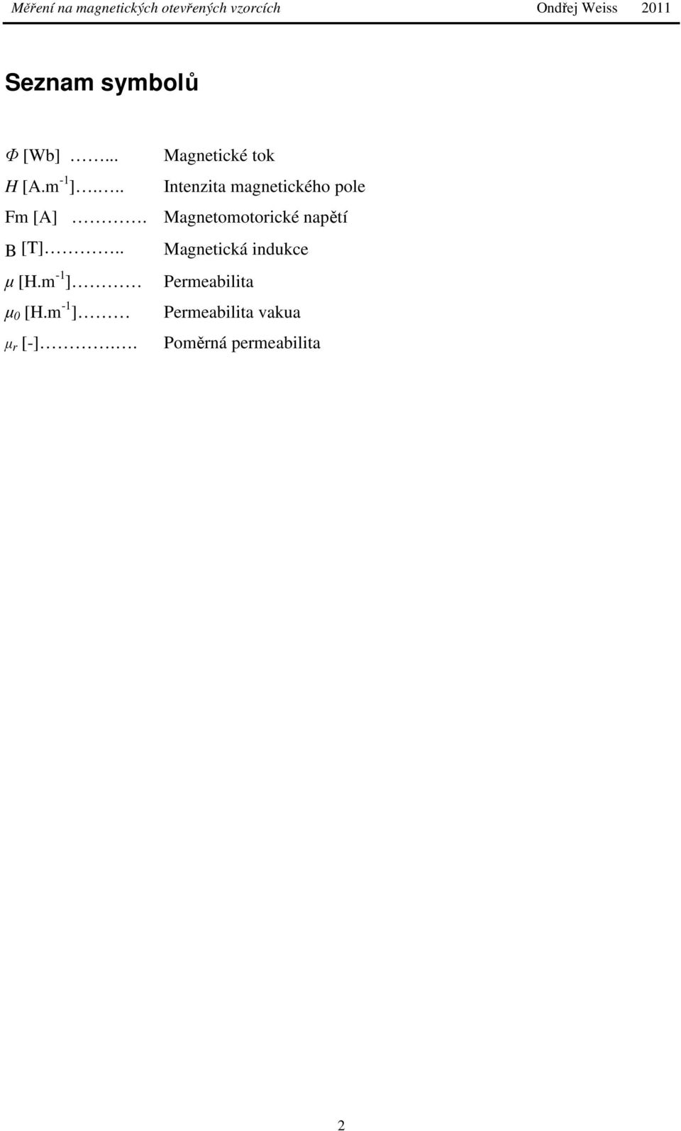 Magnetomotorické napětí B [T].. Magnetická indukce µ [H.