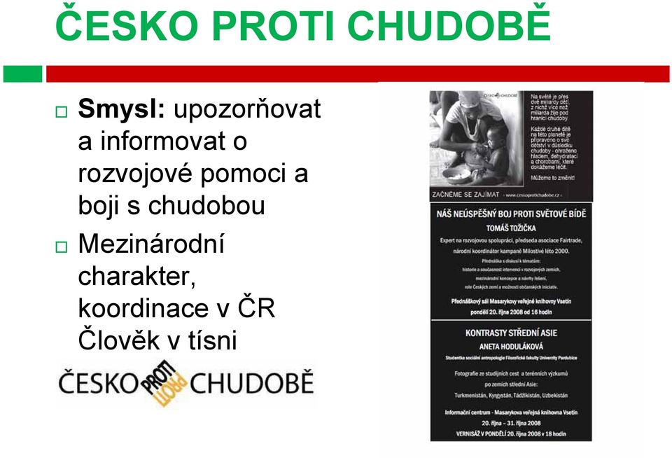 rozvojové pomoci a boji s chudobou