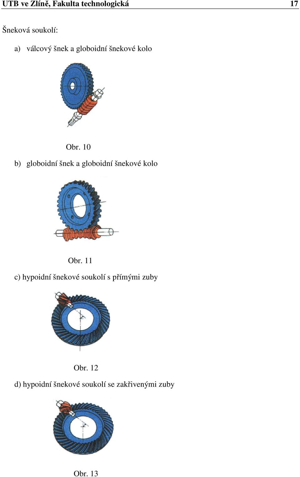 0 b) globoidní šnek a globoidní šnekové kolo Obr.