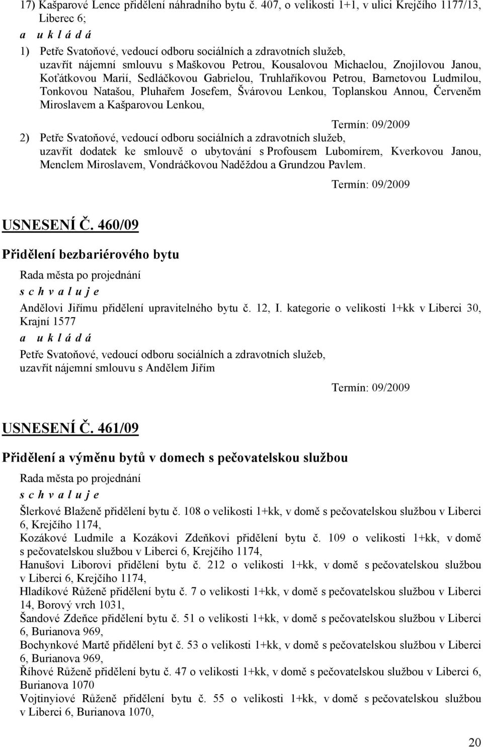 Znojilovou Janou, Koťátkovou Marií, Sedláčkovou Gabrielou, Truhlaříkovou Petrou, Barnetovou Ludmilou, Tonkovou Natašou, Pluhařem Josefem, Švárovou Lenkou, Toplanskou Annou, Červeněm Miroslavem a