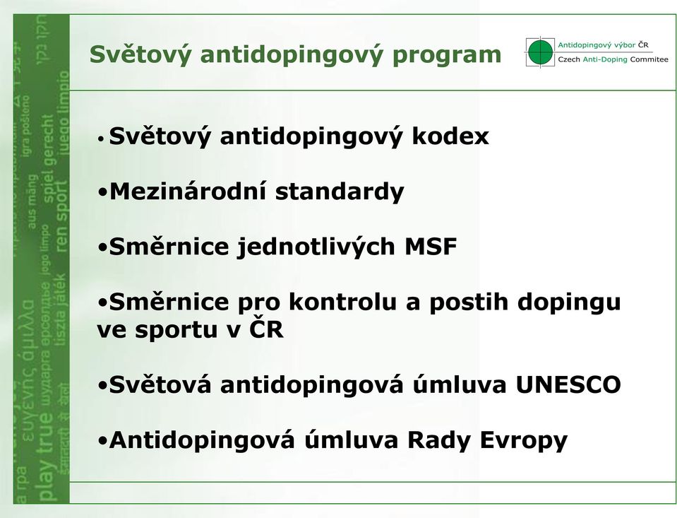 Směrnice pro kontrolu a postih dopingu ve sportu v ČR