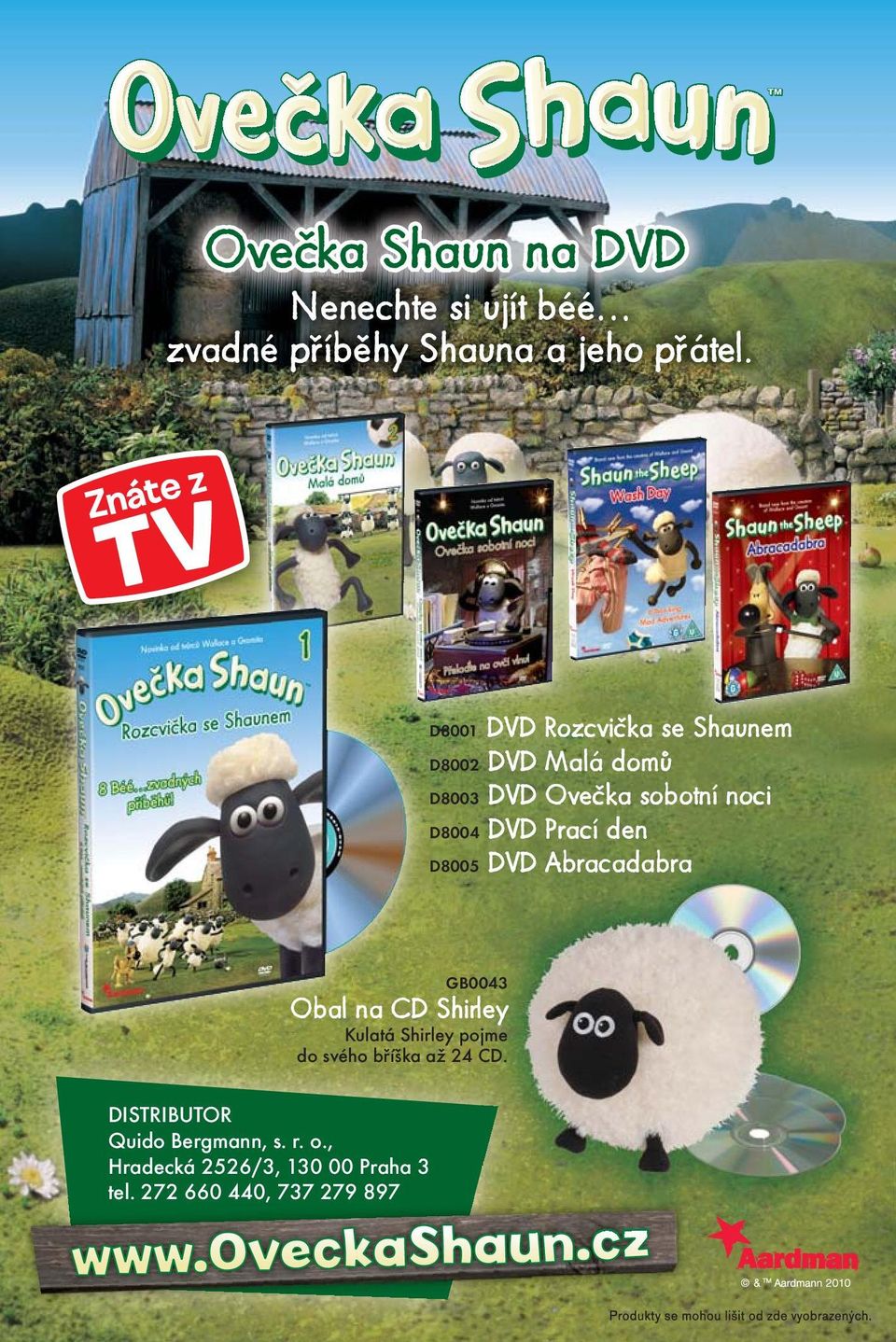Prací den D8005 DVD Abracadabra GB0043 Obal na CD Shirley Kulatá Shirley pojme do svého