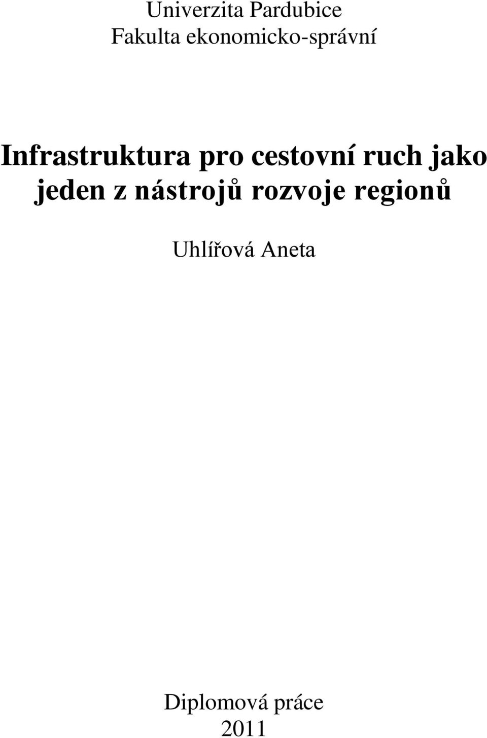 cestovní ruch jako jeden z nástrojů