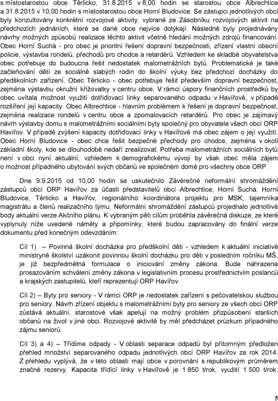 Následně byly projednávány návrhy možných způsobů realizace těchto aktivit včetně hledání možných zdrojů financování.