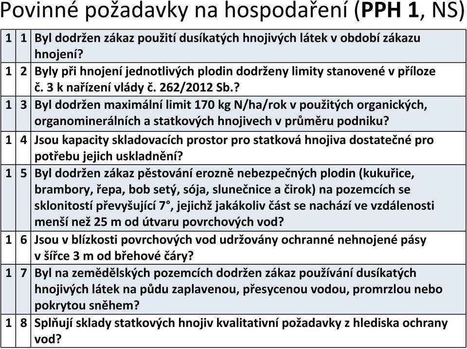 1 4 Jsou kapacity skladovacích prostor pro statkováhnojiva dostatečnépro potřebu jejich uskladnění?