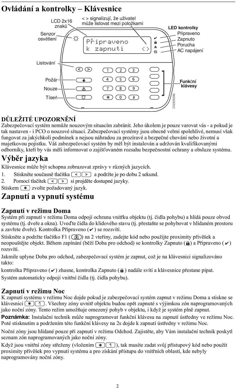 Jeho úkolem je pouze varovat vás - a pokud je tak nastaven - i PCO o nouzové situaci.
