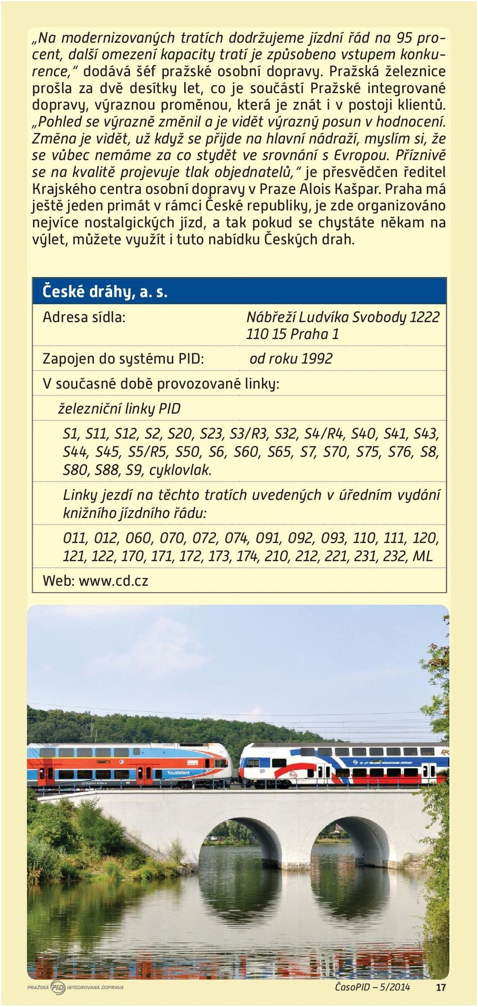 Pohled se výrazně změnil a je vidět výrazný posun v hodnocení. Změna je vidět, už když se přijde na hlavní nádraží, myslím si, že se vůbec nemáme za co stydět ve srovnání s Evropou.