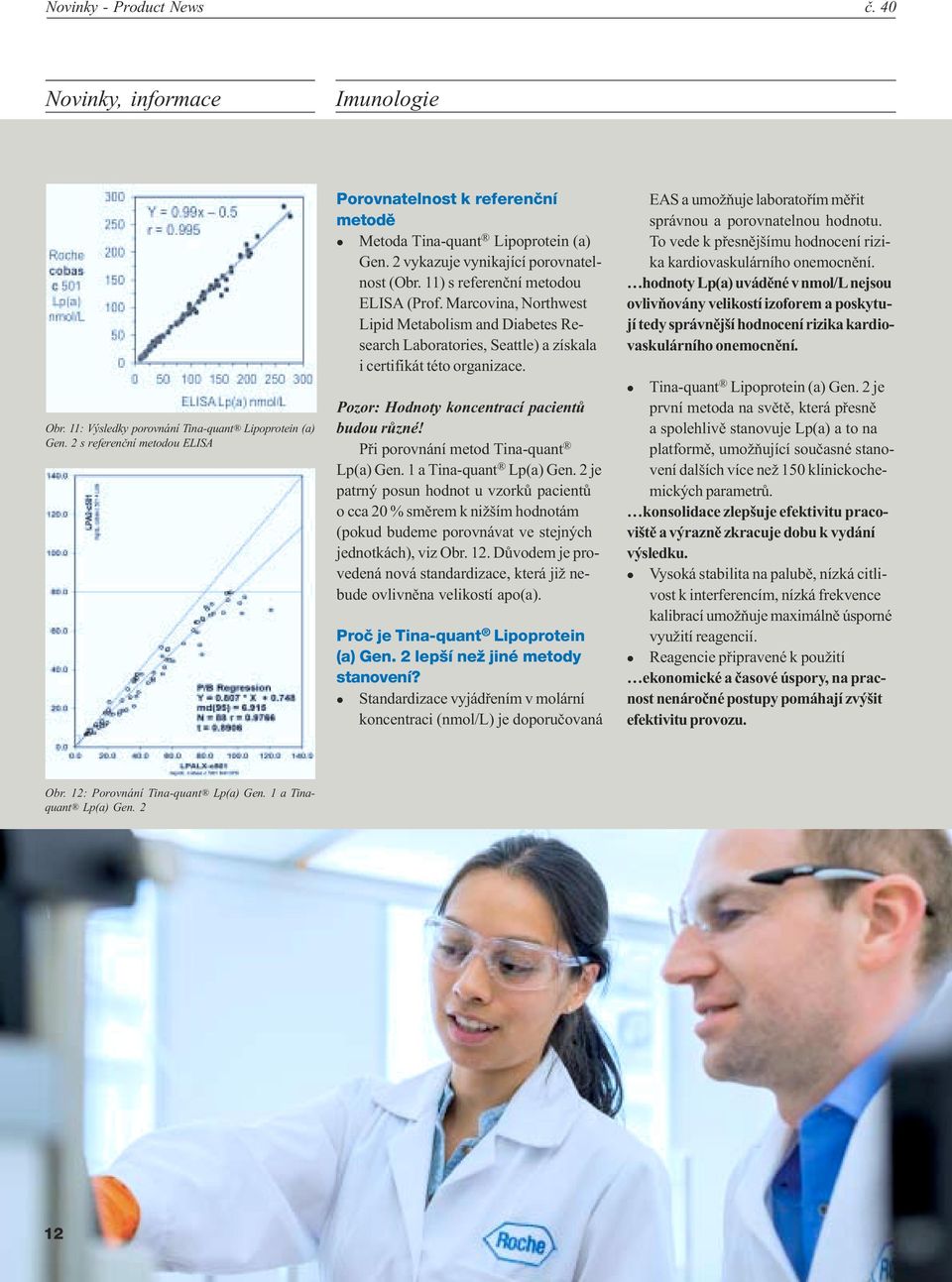 Marcovina, Northwest Lipid Metabolism and Diabetes Research Laboratories, Seattle) a získala i certifikát této organizace. Pozor: Hodnoty koncentrací pacientù budou rùzné!