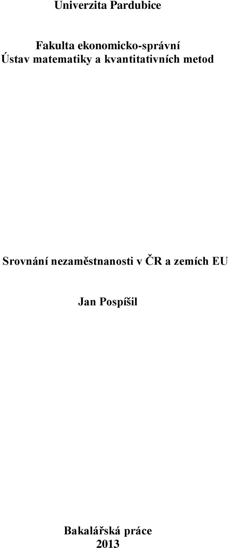 kvantitativních metod Srovnání