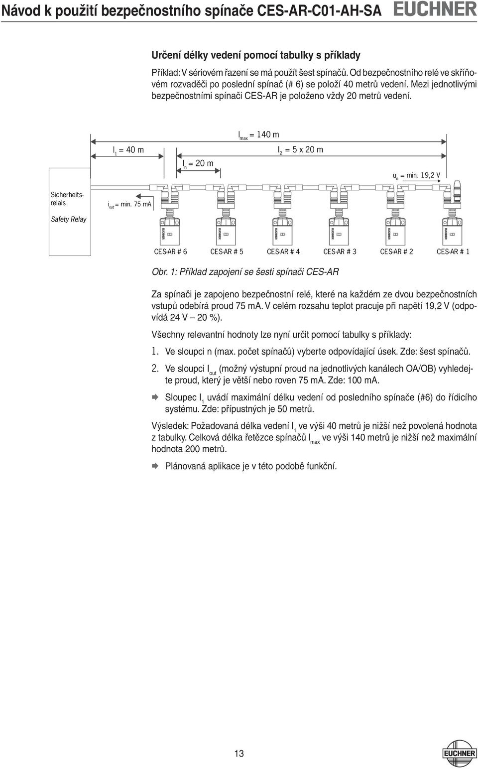 7 ma Safety Relay CES-AR # 6 CES-AR # CES-AR # 4 CES-AR # 3 CES-AR # 2 CES-AR # 1 Obr.