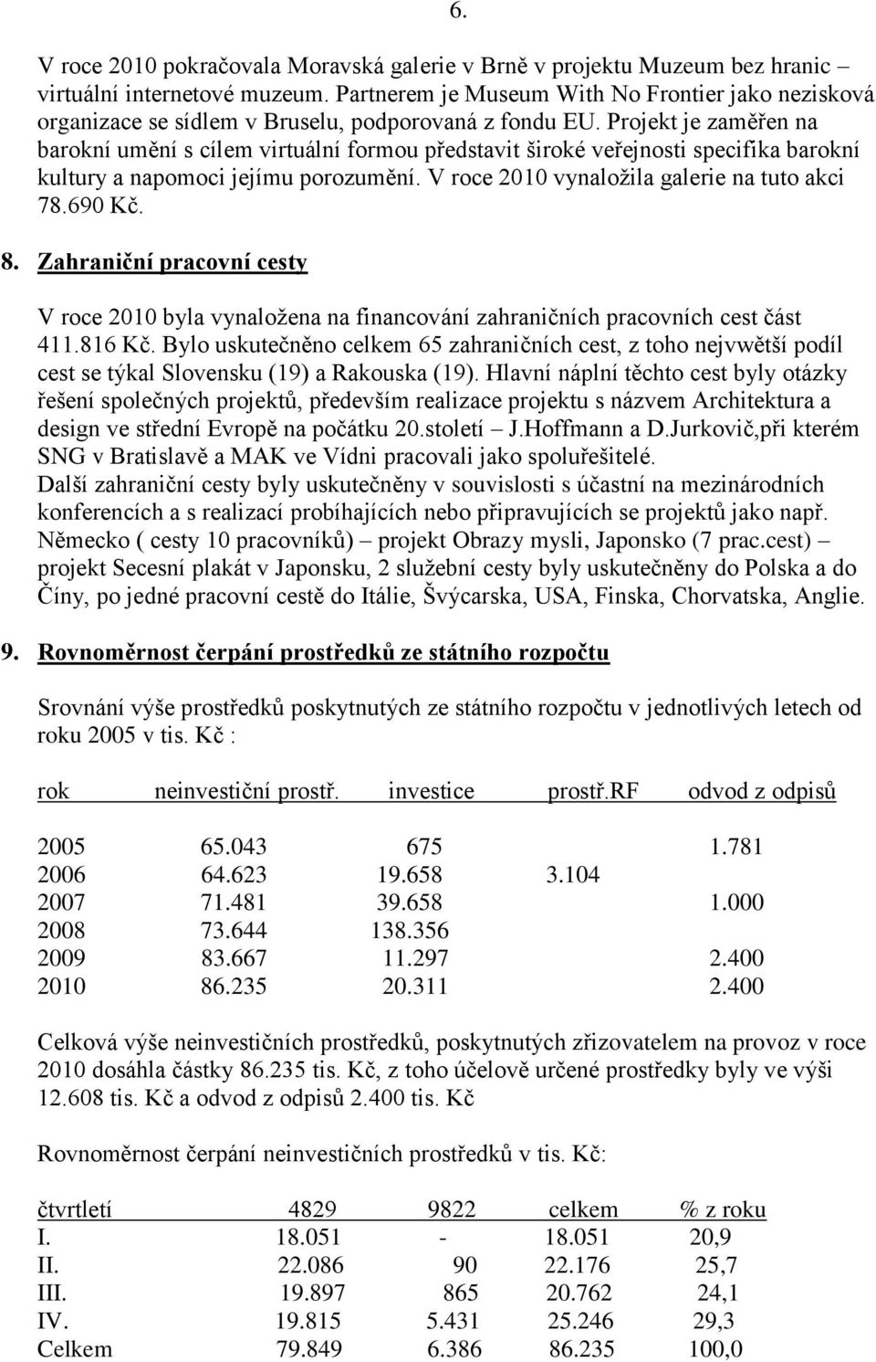 Projekt je zaměřen na barokní umění s cílem virtuální formou představit široké veřejnosti specifika barokní kultury a napomoci jejímu porozumění. V roce 2010 vynaložila galerie na tuto akci 78.690 Kč.