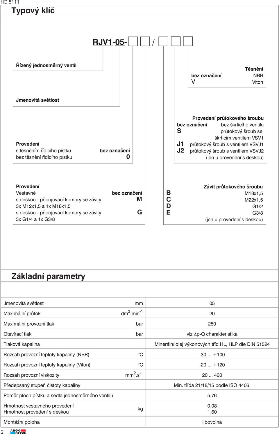 připojovací komory se závity x Mx,5 a x M8x,5 s deskou - připojovací komory se závity x G/ a x G/8 bez označení M G B C D E Závit průtokového šroubu M8x,5 Mx,5 G/ G/8 (jen u provedení s deskou)