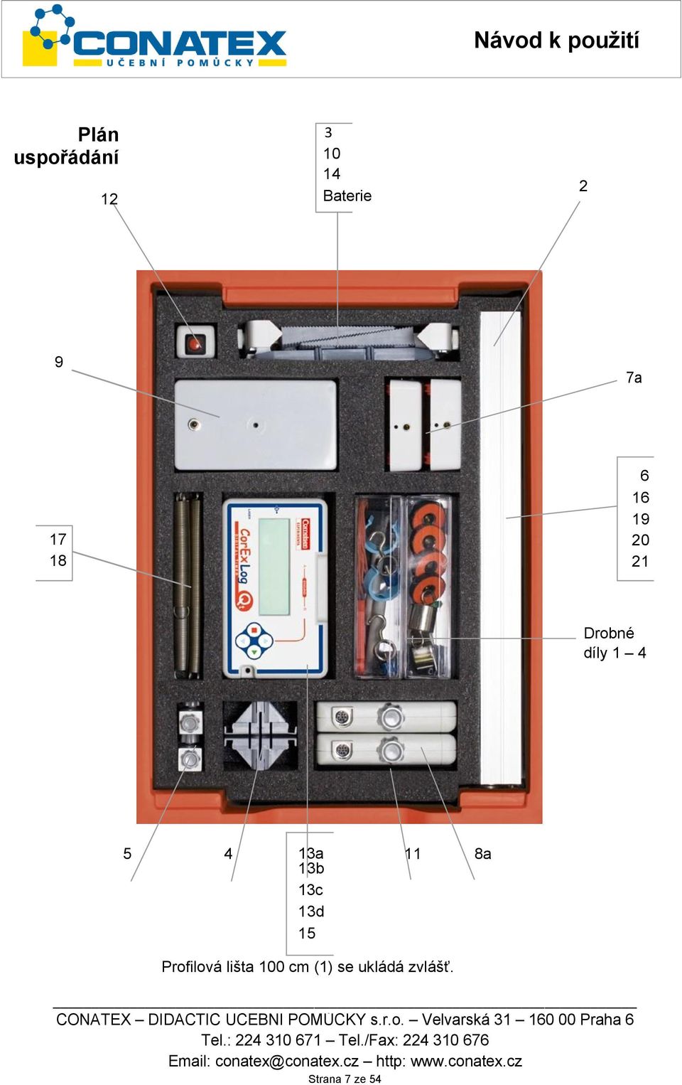 13a 13b 11 8a 13c 13d 15 Profilová lišta