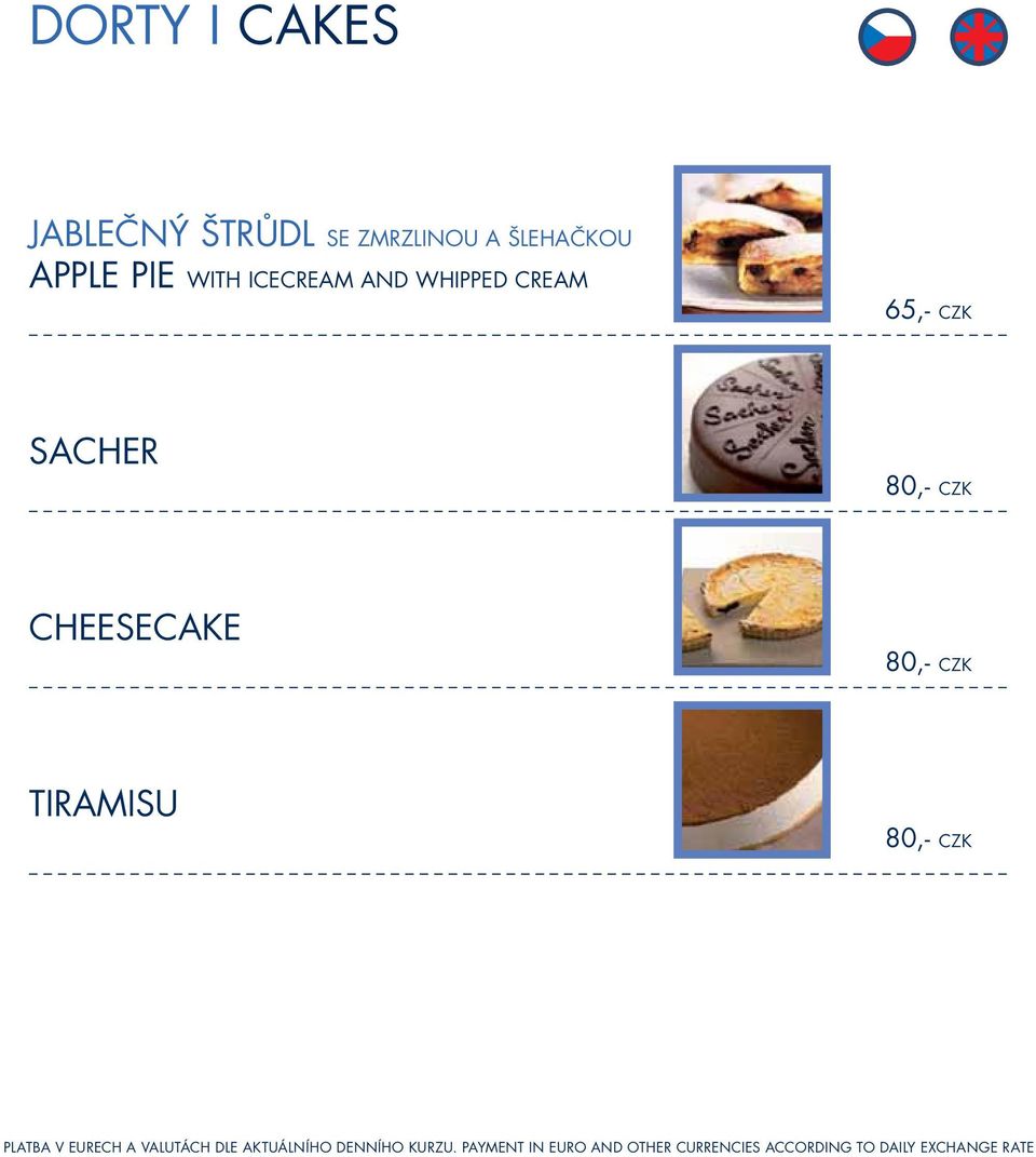ICECREAM AND WHIPPED CREAM 65,- CZK