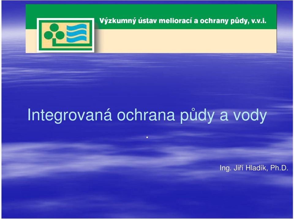 a vody. Ing.