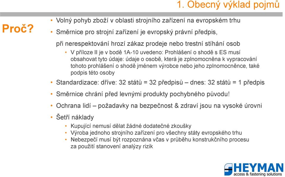 II je v bodě 1A-10 uvedeno: Prohlášení o shodě sesmusí obsahovat tyto údaje: údaje o osobě, která je zplnomocněna k vypracování tohoto prohlášení o shodě jménem výrobce nebo jeho zplnomocněnce, také