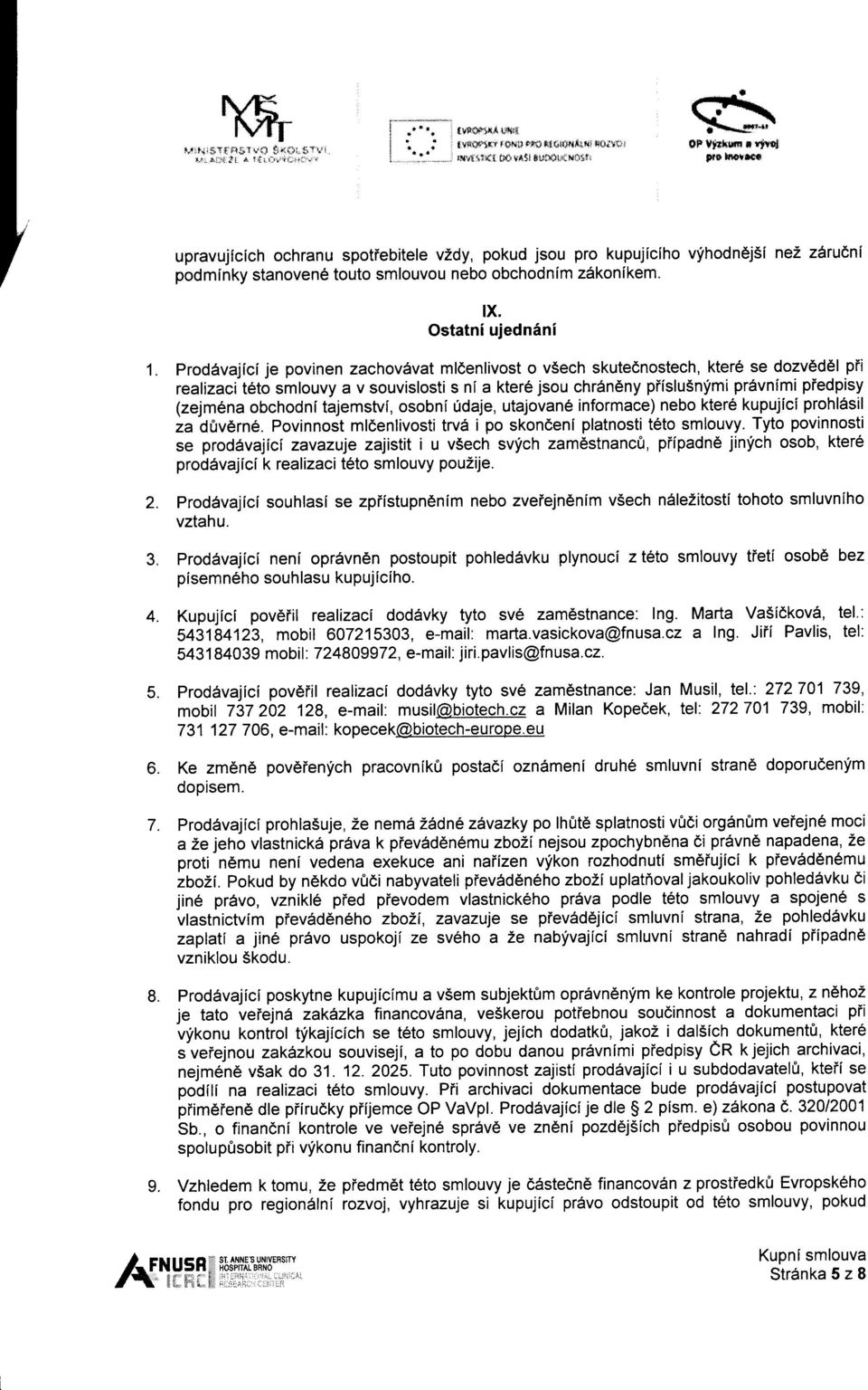 tx. Ostatni ujednini 3. 6. 7. 8.