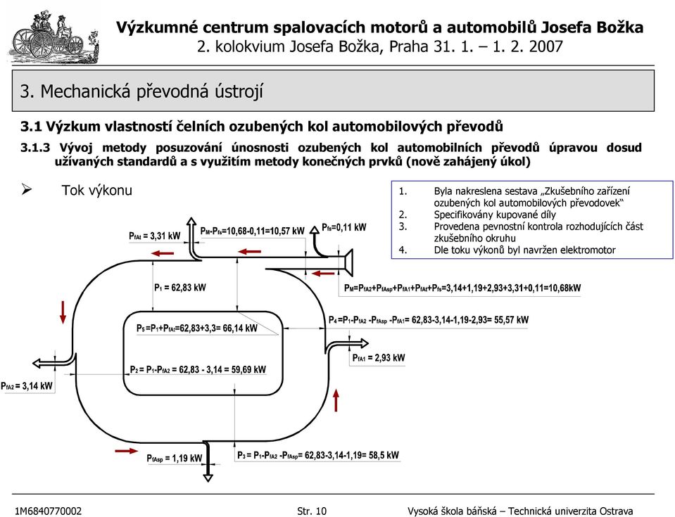 Byla nakreslena sestava Zkušebního zařízení ozubených kol automobilových převodovek 2. Specifikovány kupované díly 3.