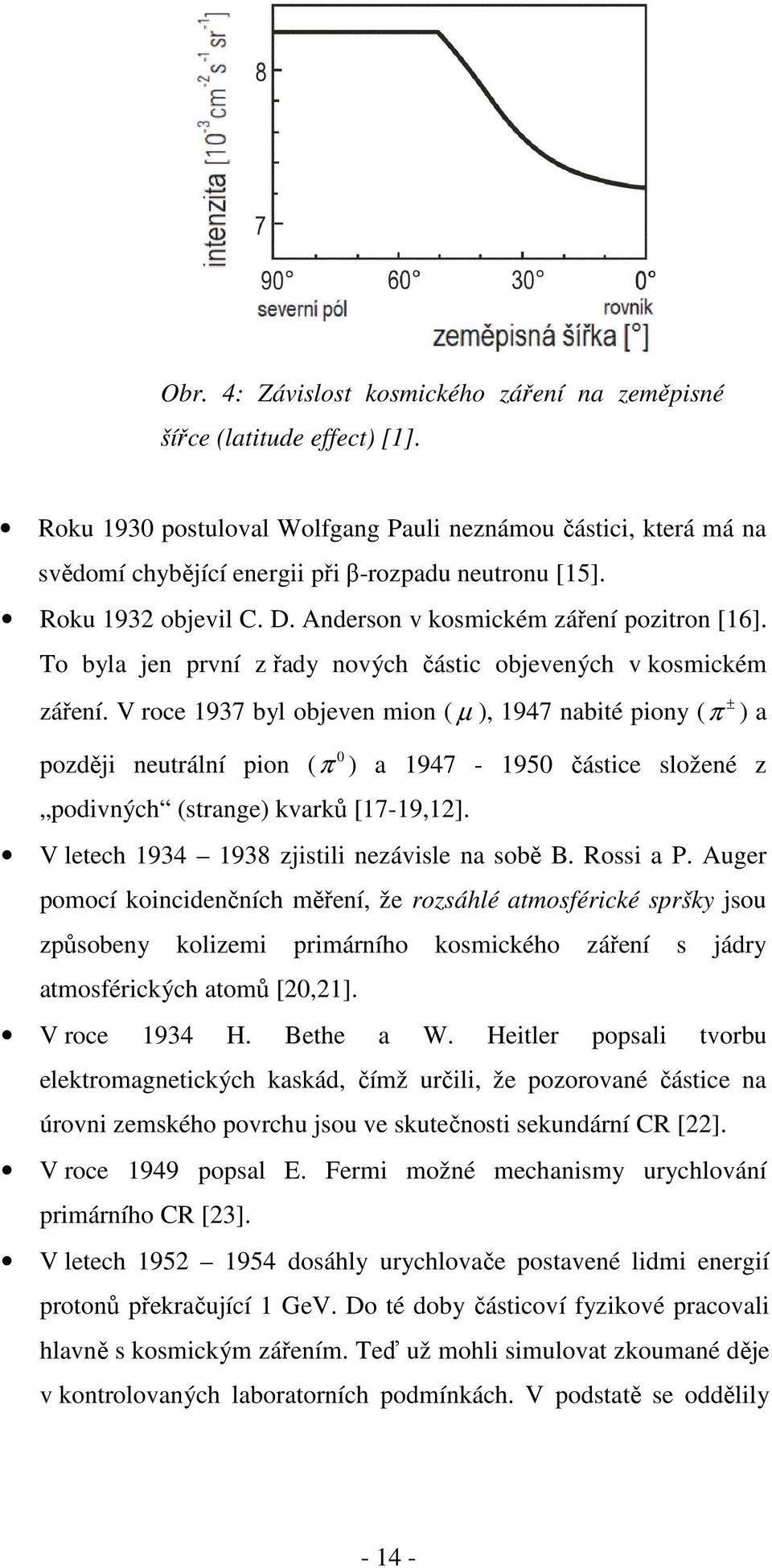 V roce 1937 byl objeven mion ( µ ), 1947 nabité piony (π ± ) a 0 později neutrální pion ( π ) a 1947-1950 částice složené z podivných (strange) kvarků [17-19,12].