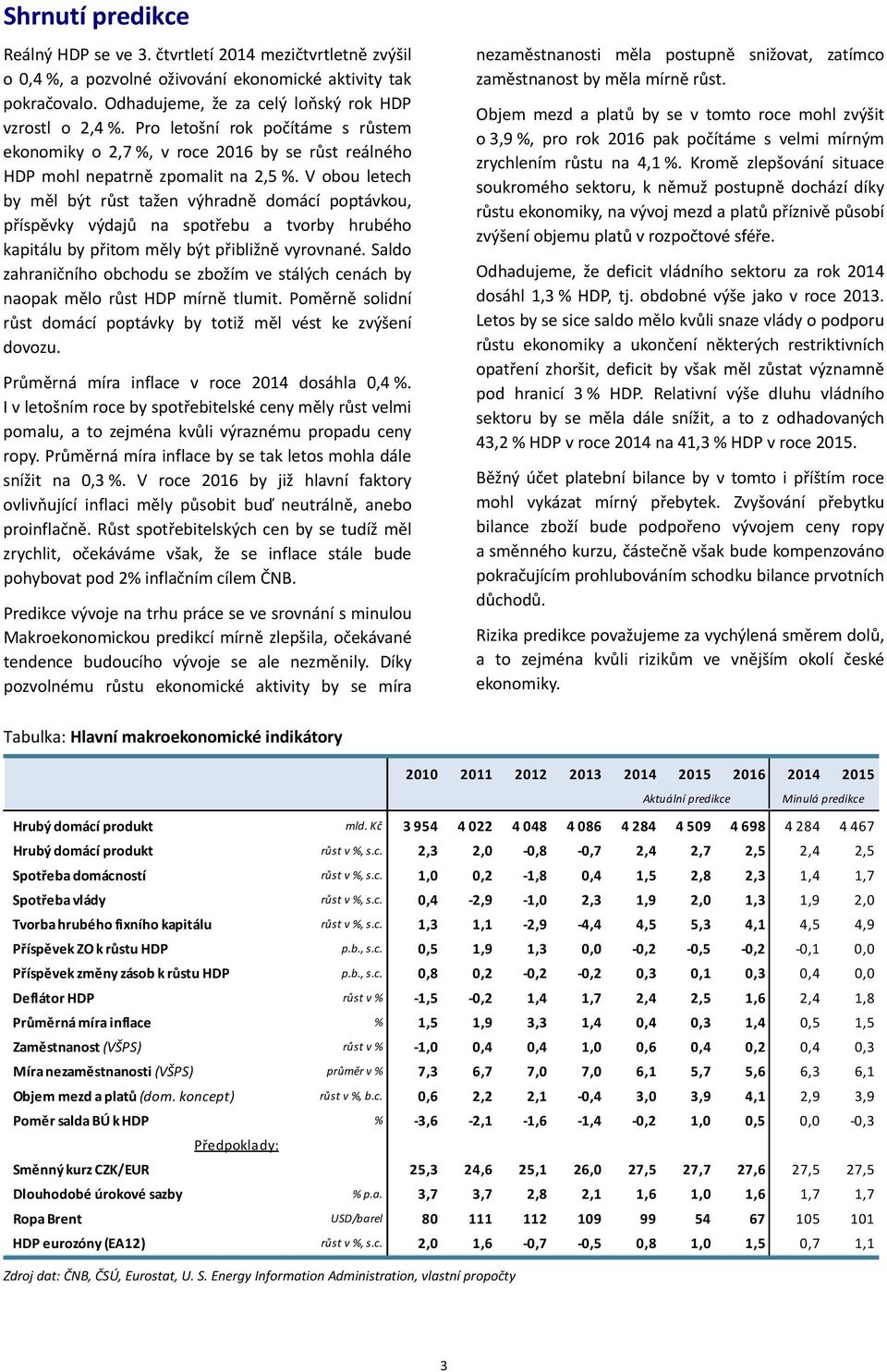 V obou letech by měl být růst tažen výhradně domácí poptávkou, příspěvky výdajů na spotřebu a tvorby hrubého kapitálu by přitom měly být přibližně vyrovnané.