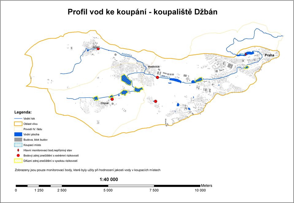 ( Bodový zdroj s extrémní rizikovostí Difúzní zdroj s vysokou rizikovostí Zobrazeny jsou pouze